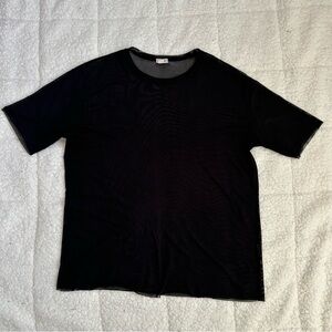 GARAGE - Black Short Sleeve Mesh T Shirt​